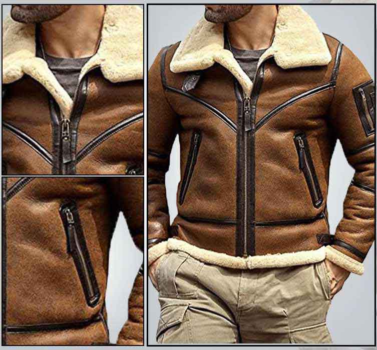 Mens Shearling B3 Sheepskin Leather Jacket