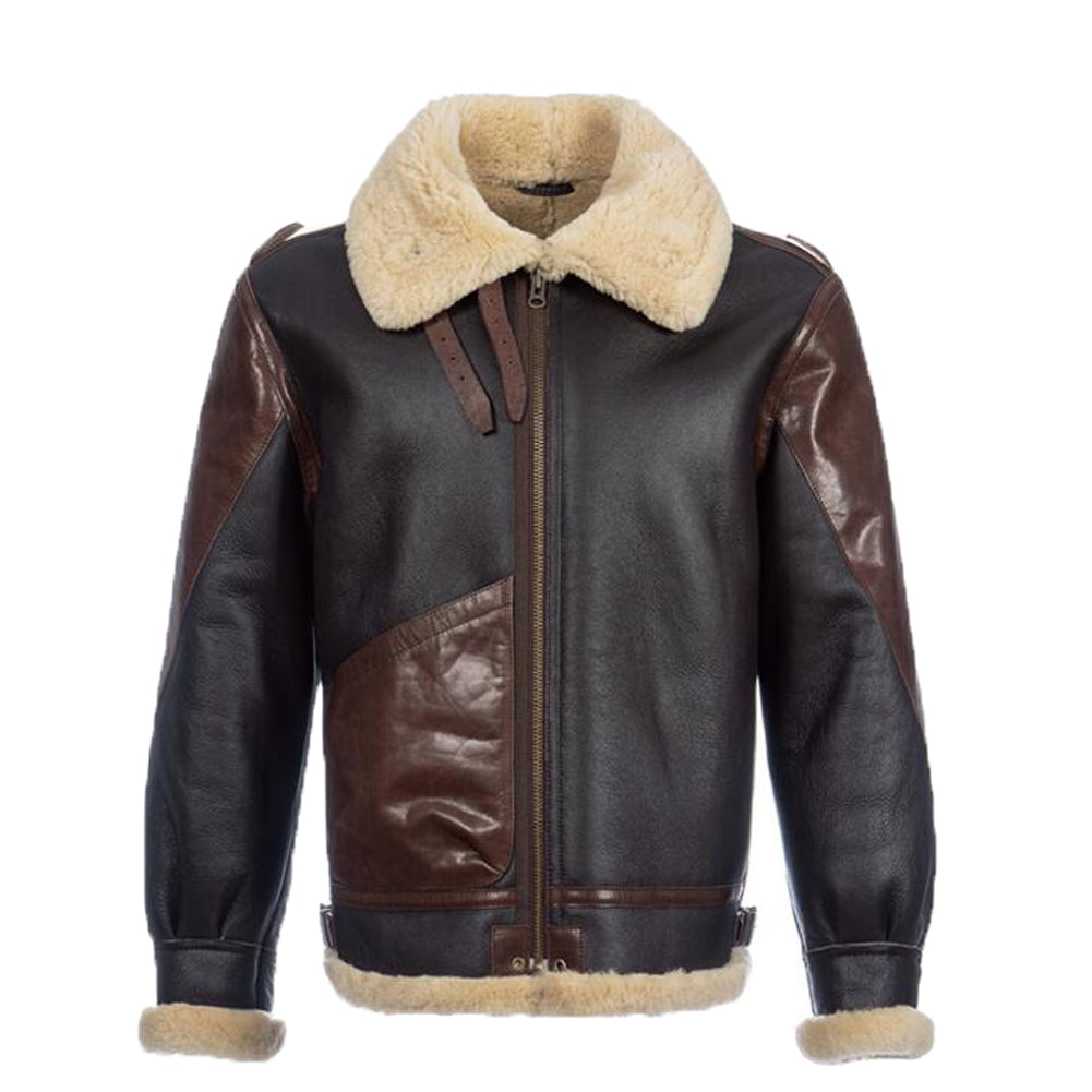 Shop Men's Shearling Jacket Sheepskin Bomber Jacket B3 Flight Jacket