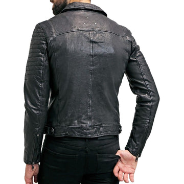 Dodge Yellow Cafe Racer Leather Jacket for Women