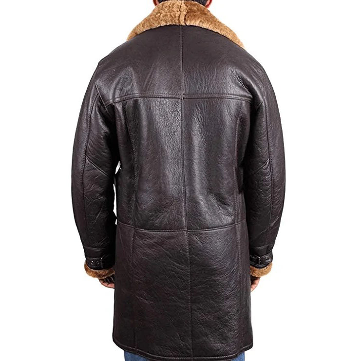 Mens Sheepskin Trench Coat