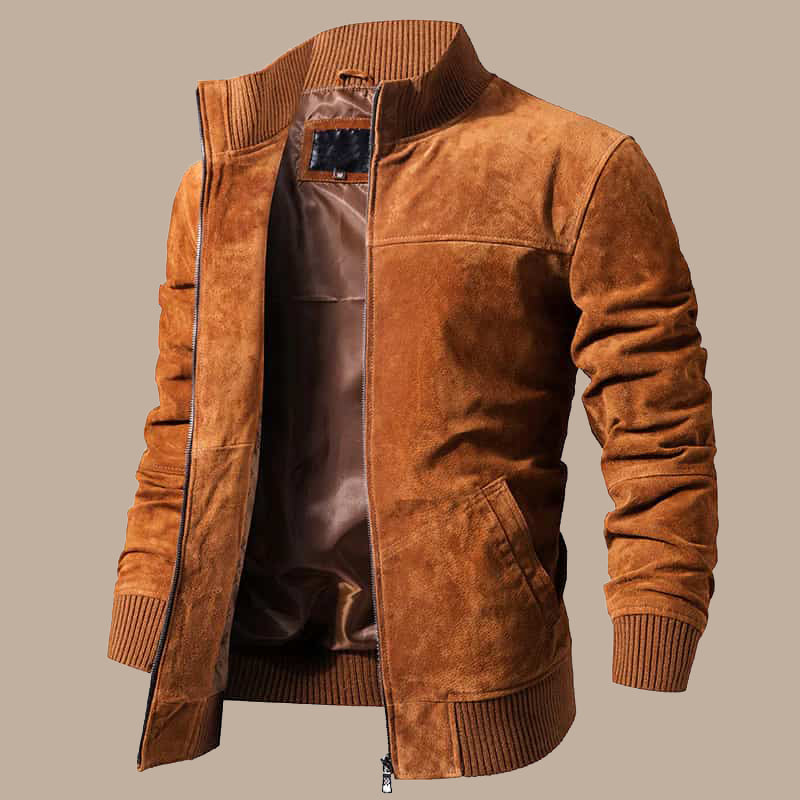 Mens ribbed leather jacket new arrivals