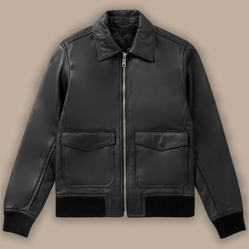 mens black bomber jacket