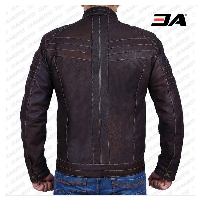 Brown Leather Motorcycle Jacket