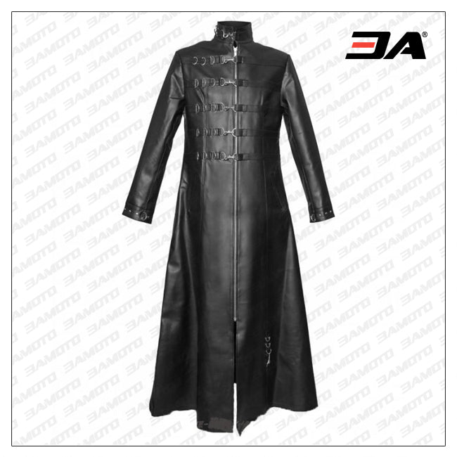 Mens Leather Trench Coat