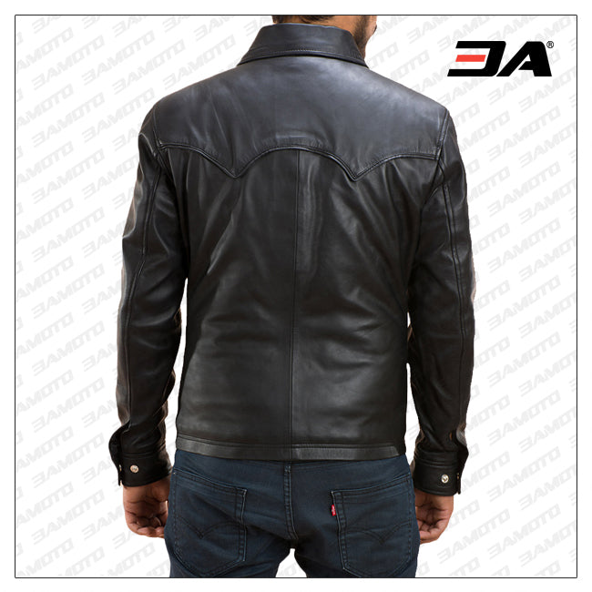 mens leather shirt online