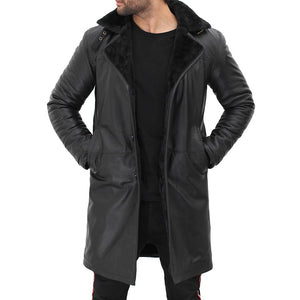 Mens Shearling Leather Coat