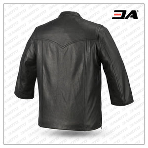 Leather Motorcycle Shirt for Men