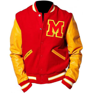 Michael Jackson MJ Thriller Bomber Letterman Varsity Faux Leather Wool Jacket