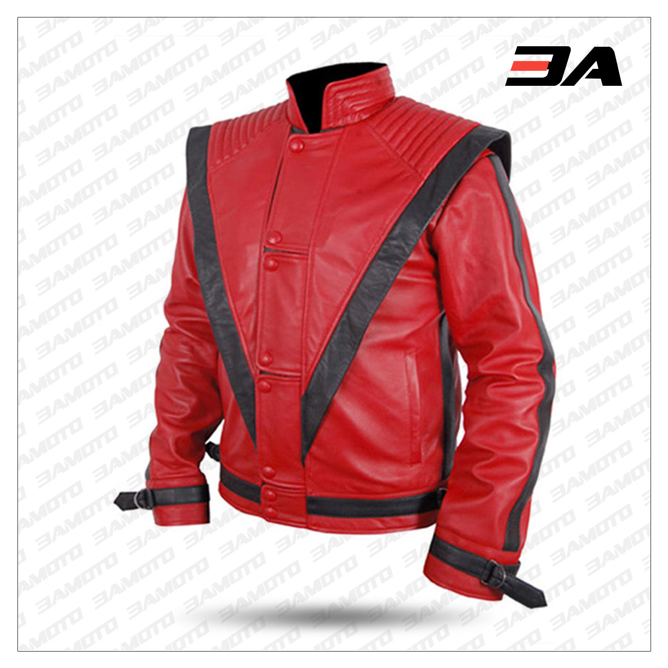 Michael Jackson Red Thriller Leather Jacket - Red Jacket