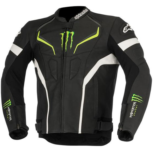 Monster Energy Motorcycle Black Leather jacket - 3amoto shop