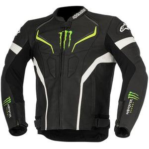 Monster Energy Motorcycle Black Leather jacket