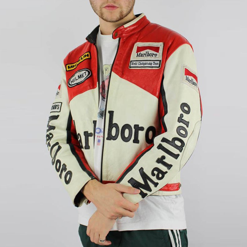 Moto Racer Marlboro Leather Jacket