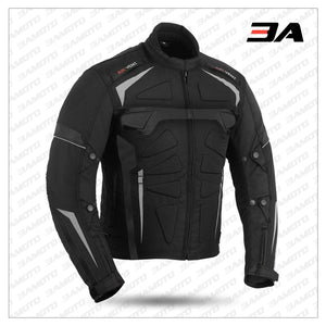Black Motowizard Design Motorcycle Jacket - 3A MOTO LEATHER
