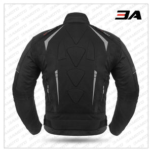 Black Motowizard Design Motorcycle Jacket - 3A MOTO LEATHER