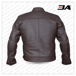 Motorcycle Leather Jacket Brown in Antique Retro style Biker Jacket Motorcycle Jacket Chopper