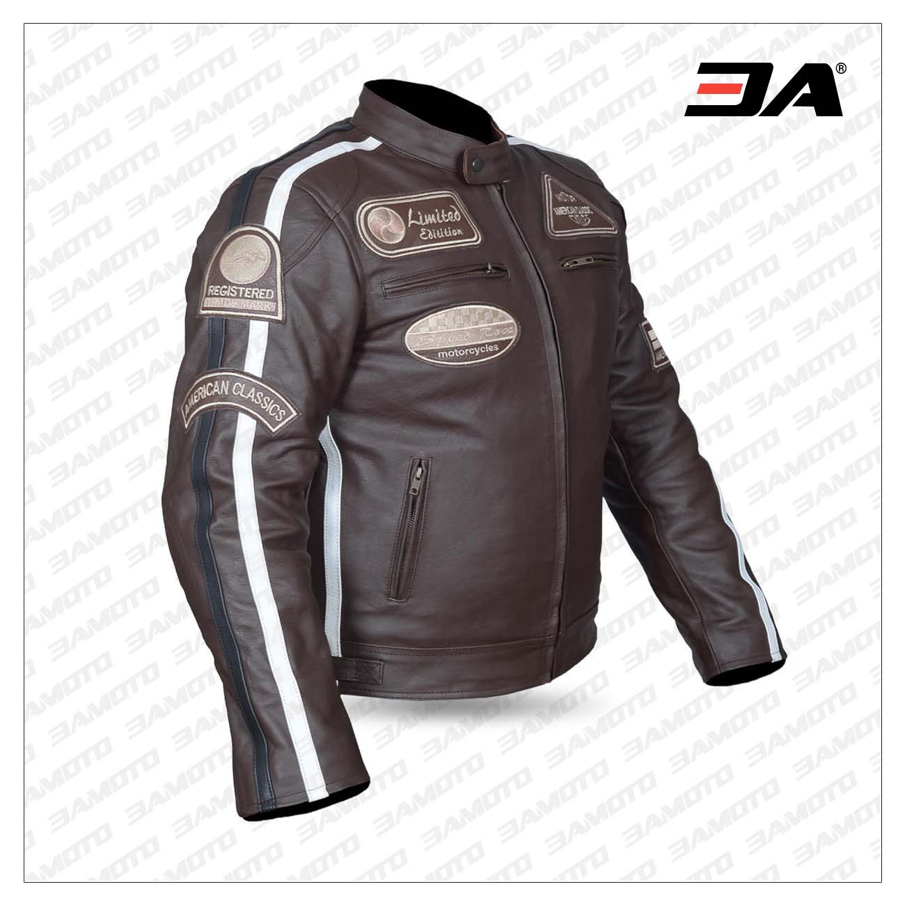 Brown Retro Biker Jacket