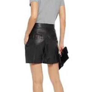 New Style Women Leather Shorts in Black