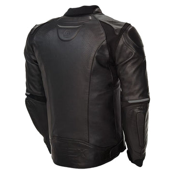 Reeves Black Vintage Shirt Collar Leather Jacket Mens - SB-010