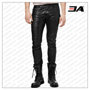ROCK STAR-STYLE LEATHER PANT FOR MEN