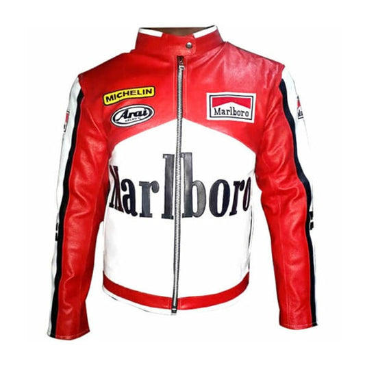Rare Marlboro Man Leather Motorcycle Racing Jacket - Fashion Leather Jackets USA - 3AMOTO
