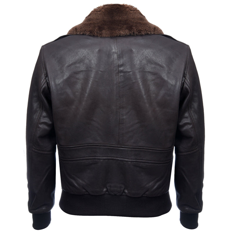 Real Leather Flight Bomber Jacket