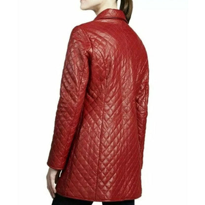 Red Leather Coat