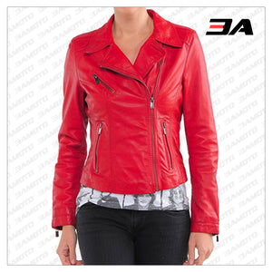 Emma Stone Red leather jacket in La La Land