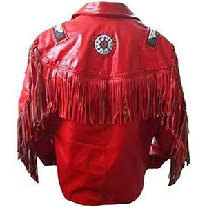Red Leather Jacket for Men