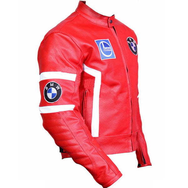 Red Leather Motorcycle Jacket