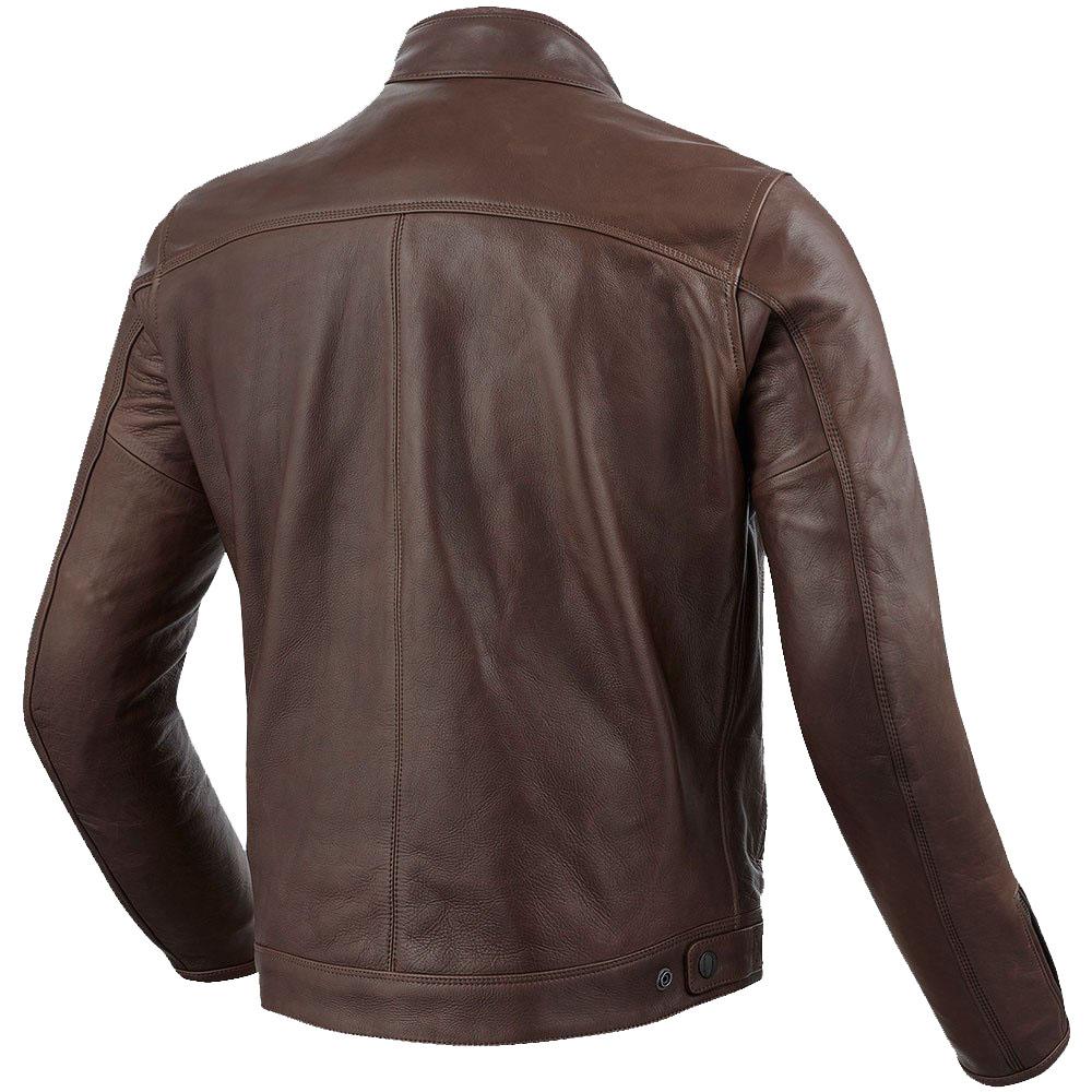 Brown Leather Bomber Jacket