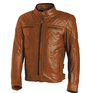 Brown Stylish Leather Motorcycle Jacket - 3amoto