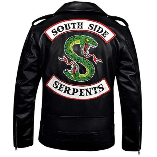 Riverdale Southside Serpents Genuine Real Leather Jacket - Fashion Leather Jackets USA - 3AMOTO