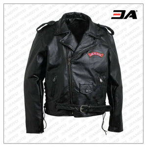 Rock Eagle Flag Motorcycle Leather Jacket