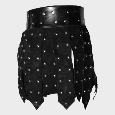 STRAPPED LEATHER KILT FOR MEN