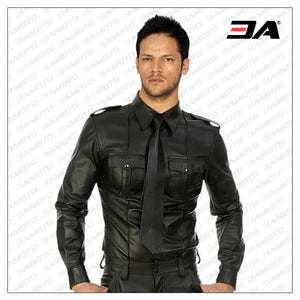 Sexy And Stunning Mens Leather Shirt