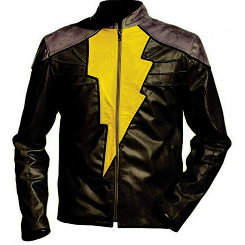 Shazam Black Faux Leather Jacket Costume - Fashion Leather Jackets USA - 3AMOTO