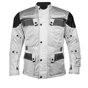 Silver Cool Rider Motorcycle Mesh Jacket