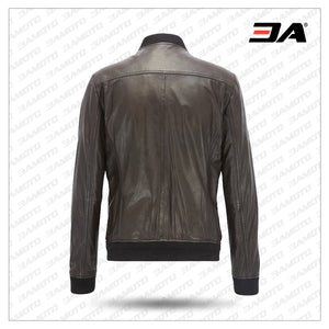 Fashion Leather Bomber Jacket in Light Weight