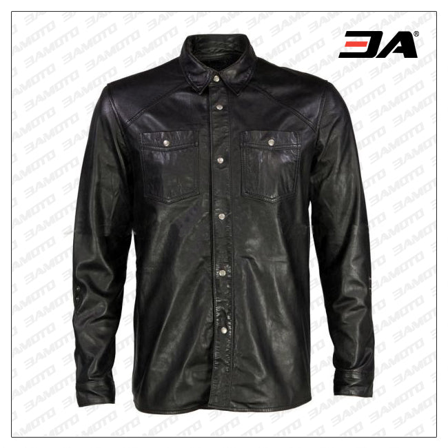 Slim Fit Leather Shirt