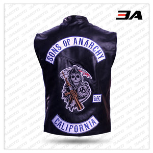 Jax Teller Vest Leather Motorcycle Sons Of Anarchy
