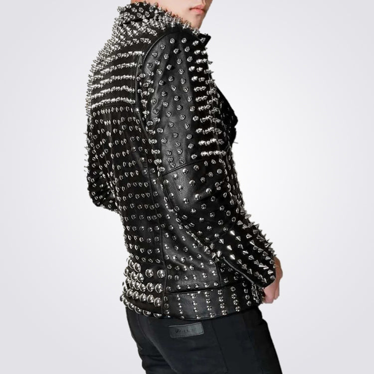 Spikes Leather Jacket