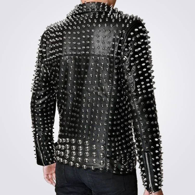 Studded Lambskin Leather Jacket