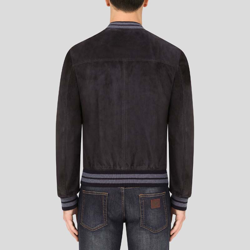 Suede Bomber Jacket Men