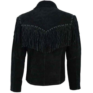 Suede Leather Jacket with Fringe