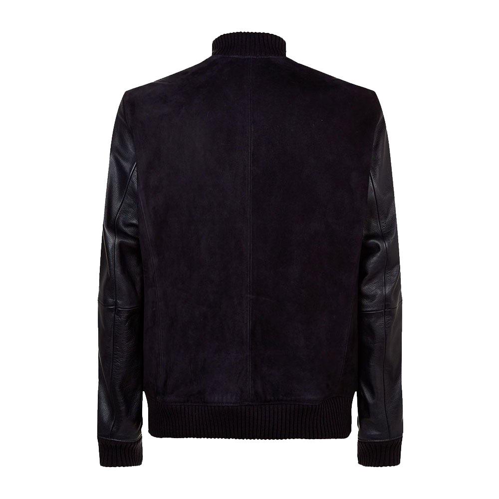 Boss Suede and Leather Bomber Jacket - 3amoto