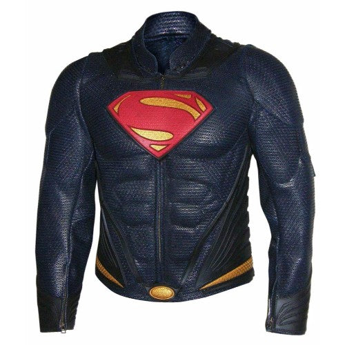 Superman Man Of Steel Genuine Real Leather Jacket - Fashion Leather Jackets USA - 3AMOTO