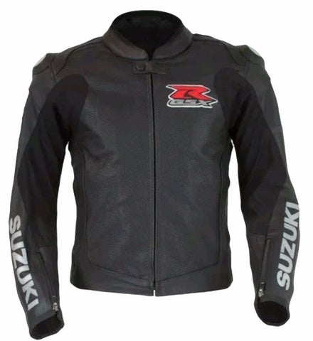 Suzuki Gsxr Motorcycle Leather Race Jacket - 3amoto shop