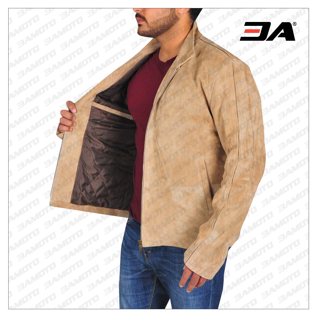 Men Jacket Tortilla Brown Suede Jacket