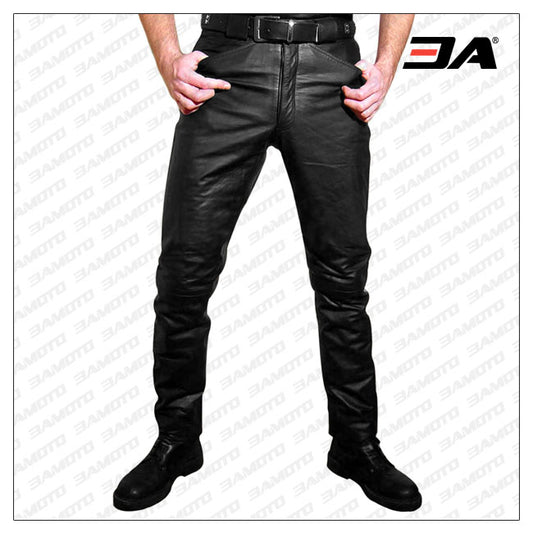 Tough And Posh Leather Pants For Men - Fashion Leather Jackets USA - 3AMOTO