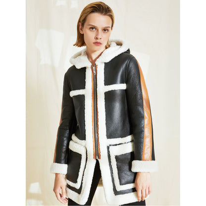 Two Tone Shearling Coat